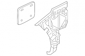 Right rear bumper bracket Mercedes W166 GLE 16-19 AMG pkg