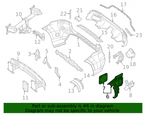 Right rear bumper bracket Mercedes W166 GLE 16-19 AMG pkg