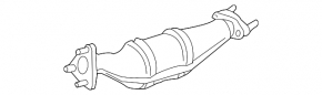 Left exhaust pipe with catalytic converter for Nissan 350z