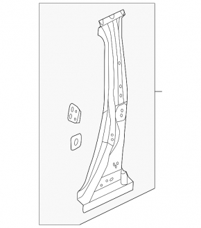 Body pillar central left Mazda 3 14-18 BM