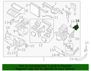 Actuator motor heater drive ventilation Mazda 3 14-18 BM