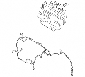 The bare heater housing of the Porsche Cayenne 19-23 air conditioner with 3-zone control.