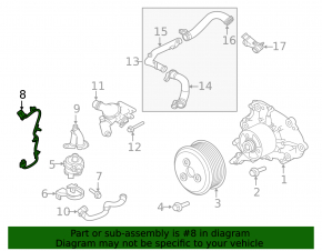 Wiring auxiliary cooling pump Jaguar F-Pace X761 17- AJ126, 2.0t, 2.0d, type 1