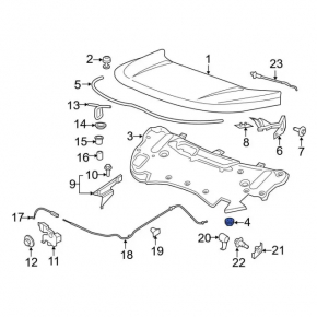 Ford Edge 19 Hood Clips - 12 pcs