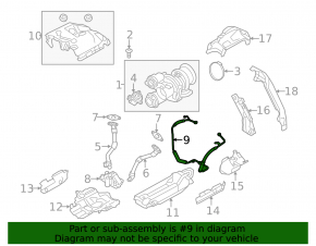 BMW X5 F15 14-18 4.4T Turbo Oil Cooling Pipe