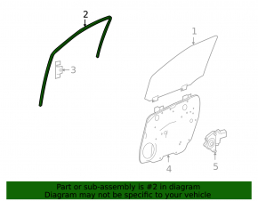 Front left windshield seal for Mercedes W164 ML
