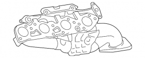 Right exhaust manifold for Toyota Sequoia Tundra 08-16 4.6 5.7