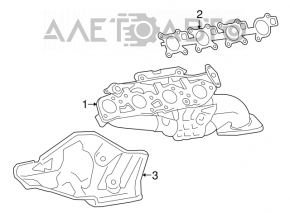 Right exhaust manifold for Toyota Sequoia Tundra 08-16 4.6 5.7