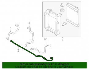 Cooling system hose for BMW X5 F15 16-18 plug-in