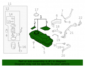 Mitsubishi Outlander 18-22 PHEV Fuel Tank