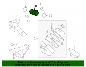 Lexus RX450h 10-15 manifold air duct