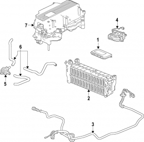 Wiring high voltage inverter-battery HVB Honda CRV 20-22 hybrid