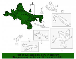 Subframe rear Subaru Legacy 15-19