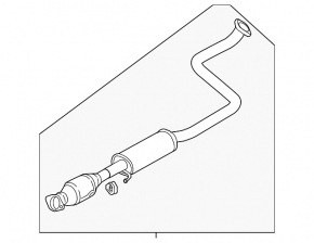 Exhaust line middle part with catalytic converter Hyundai Elantra 21-23 2.0
