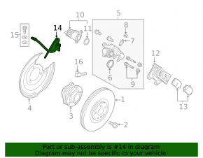 Brake hose rear right Volvo XC40 19-25