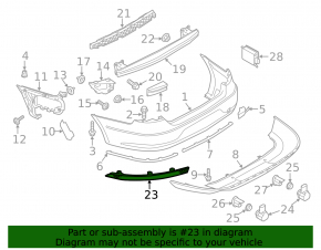 Rear right reflector VW CC 13-17 rest.