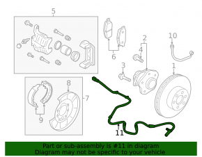 Rear right ABS sensor for Nissan Juke 11-17 FWD