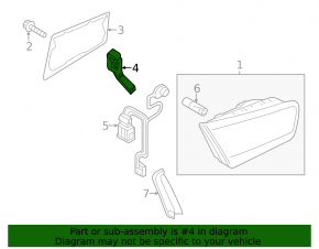 Fastening of the inner left light Audi A6 C7 12-15 prerest
