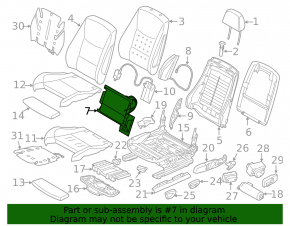 Lumbar support for passenger seat with pump BMW 3 F30 15-18