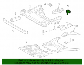 Right side engine guard for Lexus LS460 07-17