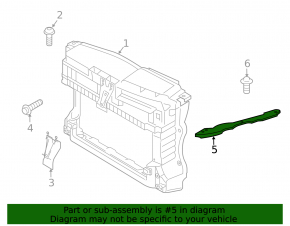 Left TV bracket VW Golf 10-14