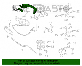 VW Tiguan 18-21 keyless outer front left door handle