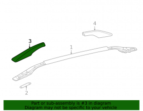 Roof rail cover front right Lexus RX350 RX450h 10-15