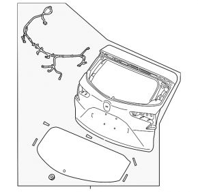 Acura RDX 19-25 naked trunk door Without advance pk, without tech, a-spec