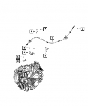 Automatic transmission cable Jeep Cherokee KL 14-19