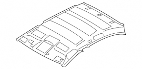 Infiniti G25 G35 G37 4d 06-15 headliner without sunroof