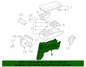 Lexus RX300 98-03 engine compartment fuse box housing