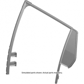 Rear left glass seal with triangle glass GMC Terrain 10-17