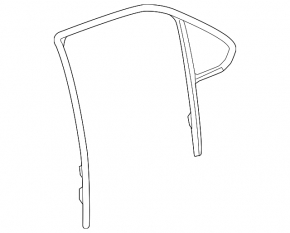 Rear left glass seal with triangle glass GMC Terrain 10-17
