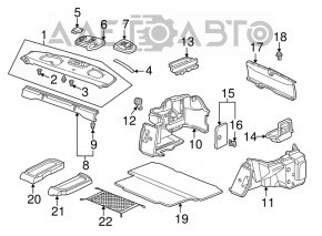 Trunk box left Honda Accord 98-02