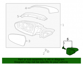 Side mirror plug front left Kia Forte 19-24 without tweeter