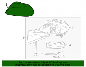Side Mirror Cover Right Toyota Prius 50 21-22