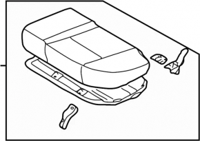 Rear row of seats 2nd row Infiniti QX50 19-20 beige leather tear in the leather of the right headrest
