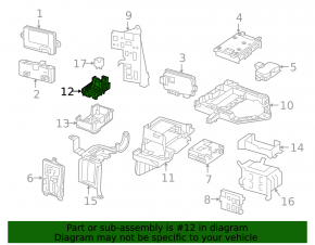 Mercedes GLC 300/350e Trunk Fuse Box 16-22