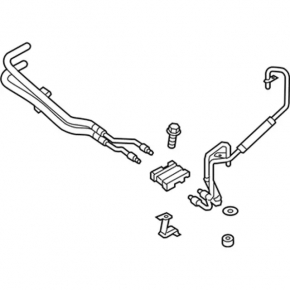 Oil Cooler Tubes Assembled with Valve Ford Escape MK3 13-16 2.5