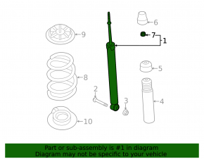 Rear left shock absorber Nissan Juke 11-17 AWD