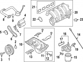 Intake manifold Ford Mustang mk6 15-23 2.3T
