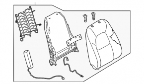 Mazda CX-5 17-25 passenger seat backrest adjustment motor without frame