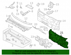 Soundproofing of the engine shield of the Ford Mustang Mach-E 21-26 interior, black
