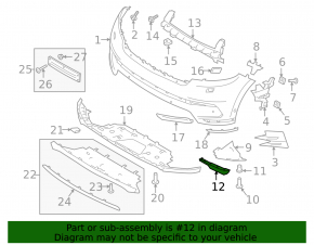 Left front bumper mudguard for Land Rover Range Rover Velar 18-23 R-Dynamic HSE, R-Dynamic S