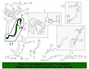 Oil pipe turbine VW Tiguan 18-24 2.0T