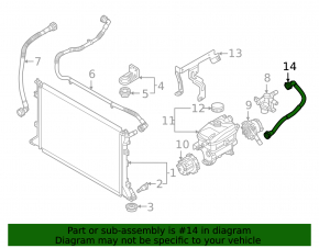 Coolant system hose to the Kia EV6 22-24 valve