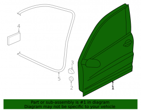 Bare front right door VW Taos 22-25