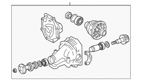 Rear differential gearbox Lexus RX300 RX330 RX350 04-09
