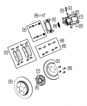 Brake Disc Cover Rear Left Dodge Journey 11-13