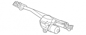 Windscreen wiper trapezoid with motor Audi A6 C7 12-18